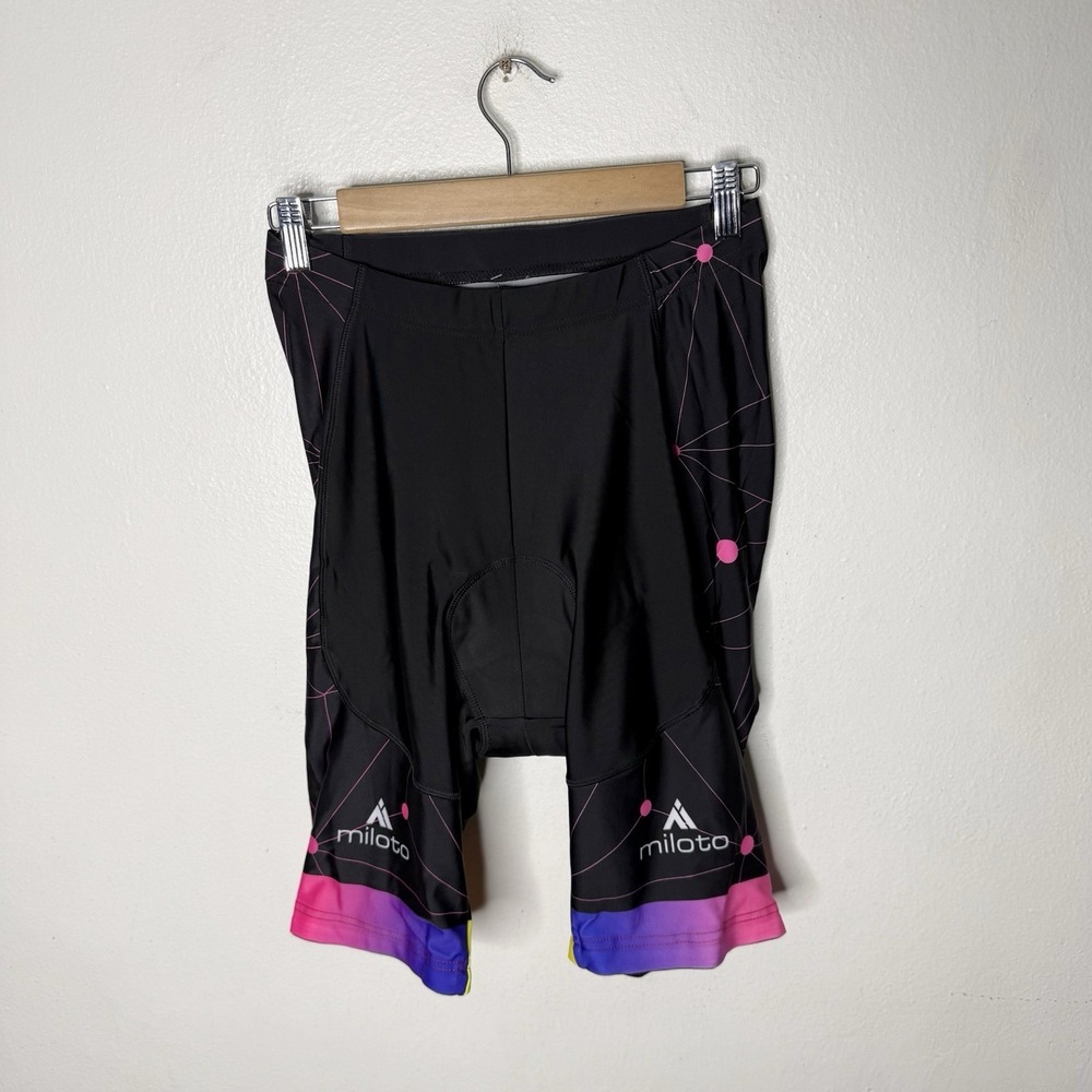 New Milito Padded Cycling‎ Multicolor Black Bicycle Shorts Womens US 2X